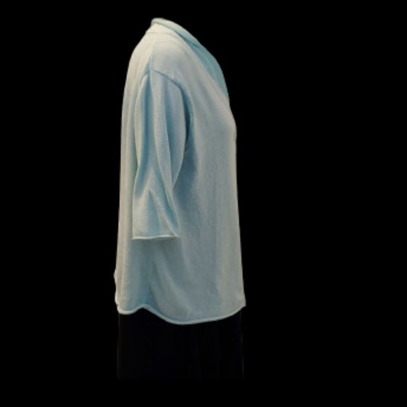 Eileen Fisher Green  Cardigan Sweater 3/4 Sleeve Size XL
 100% Cotton - Picture 3 of 8